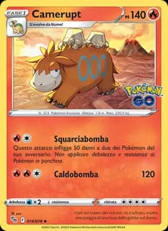 Camerupt card in Italian
