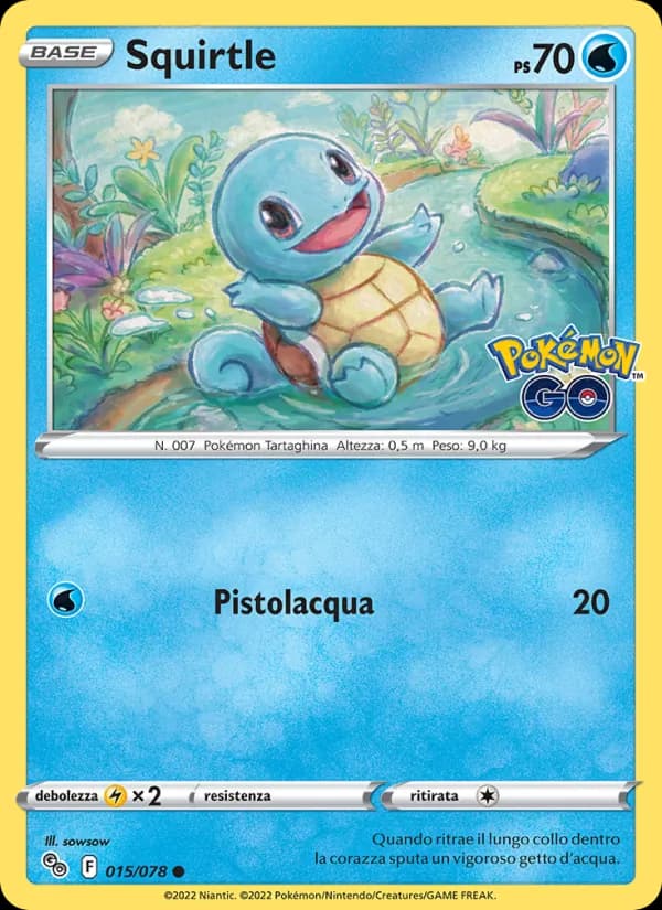 Squirtle card in Italian