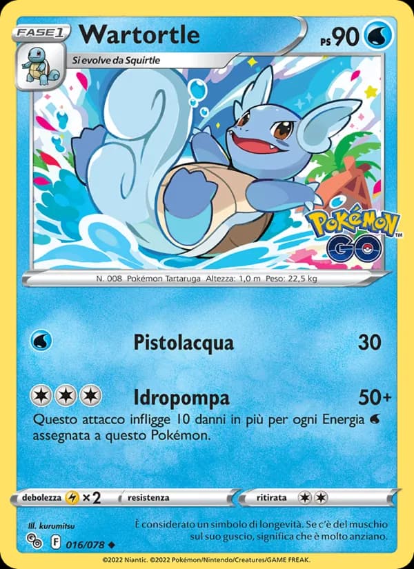 Wartortle card in Italian