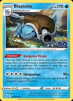 Blastoise card in Italian