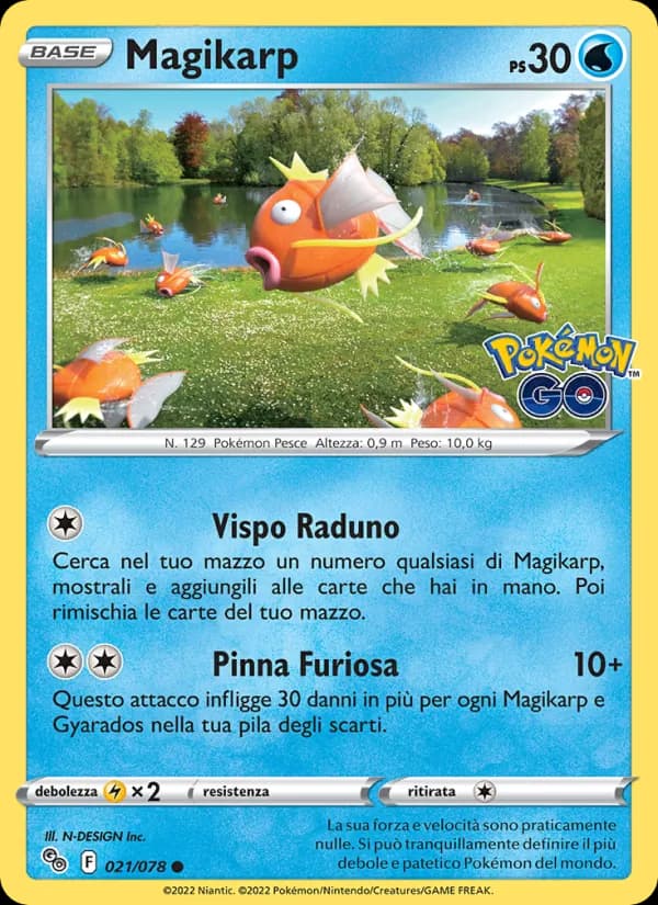 Magikarp card in Italian