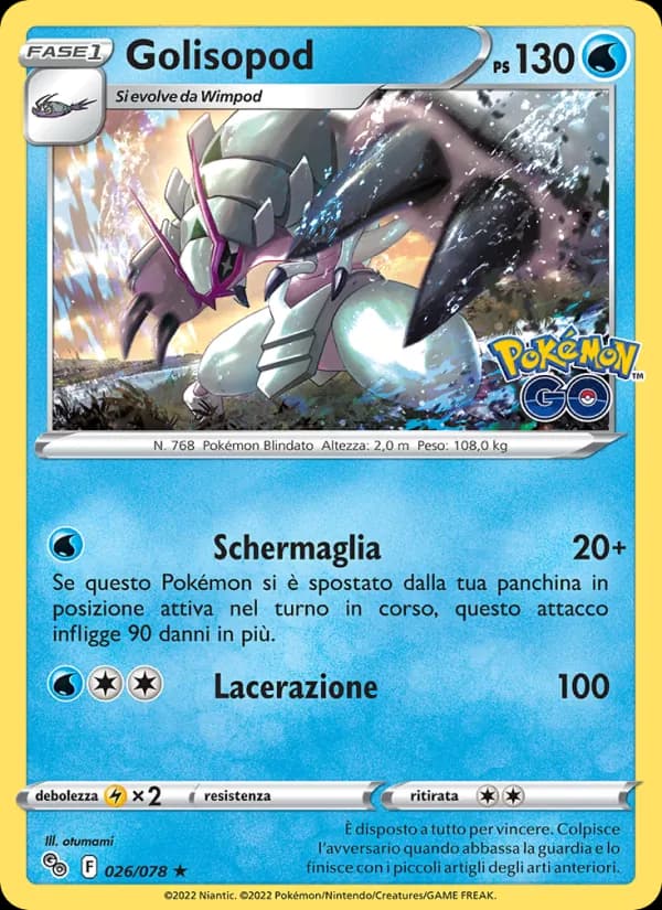 Golisopod card in Italian