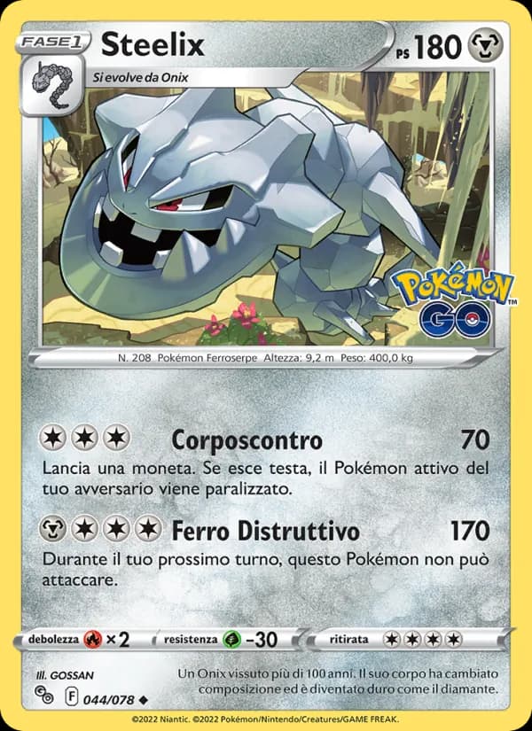 Steelix card in Italian