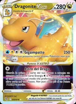 Dragonite V ASTRO card in Italian