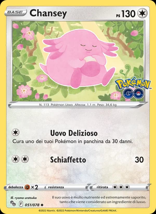 Chansey card in Italian
