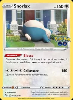 Snorlax card in Italian
