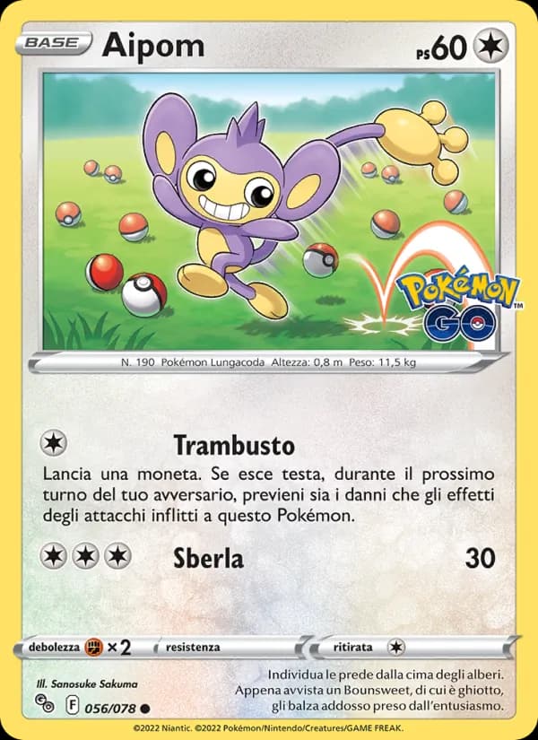 Aipom card in Italian