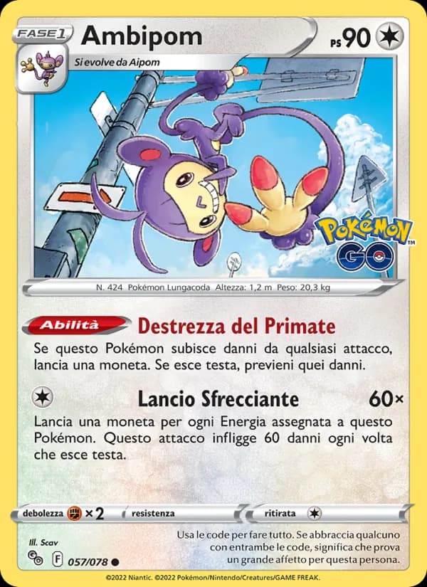 Ambipom card in Italian