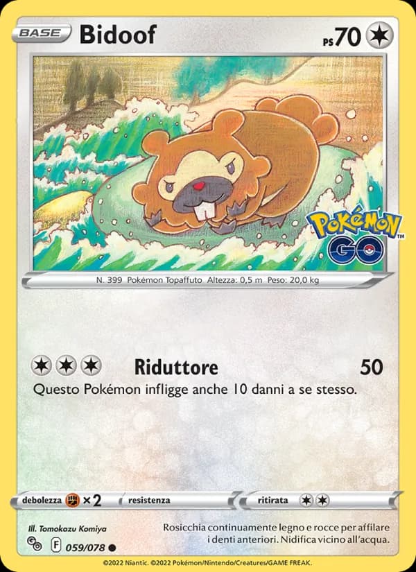 Bidoof card in Italian