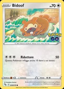 Bidoof card in Italian
