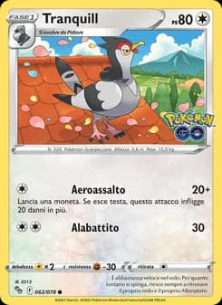 Tranquill card in Italian