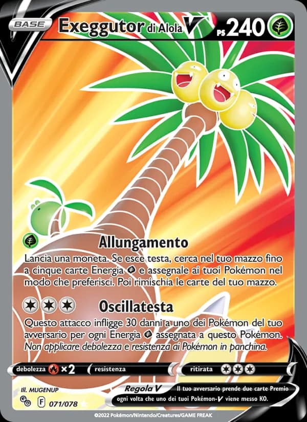 Exeggutor di Alola V card in Italian