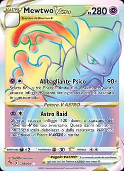 Mewtwo V ASTRO card in Italian