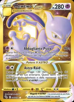 Mewtwo V ASTRO card in Italian