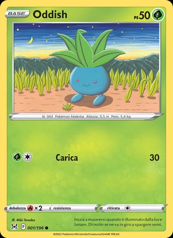Oddish card in Italian
