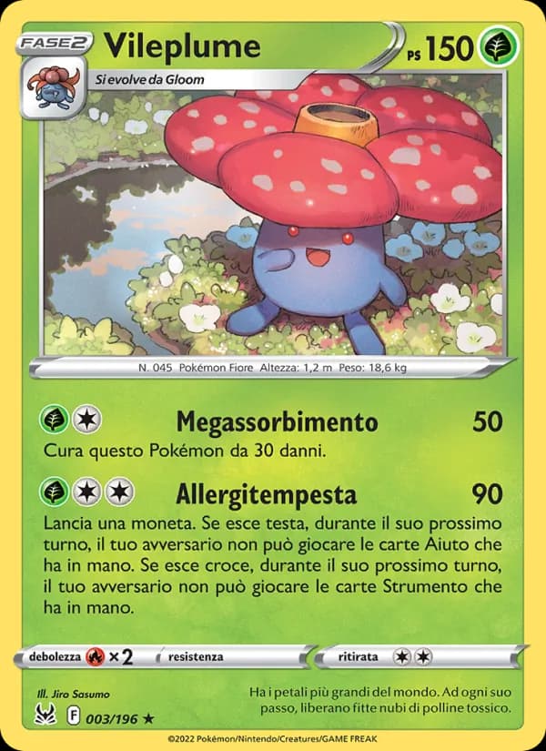 Vileplume card in Italian