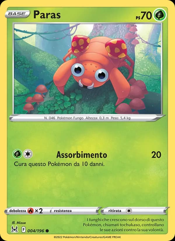 Paras card in Italian