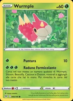 Wurmple card in Italian