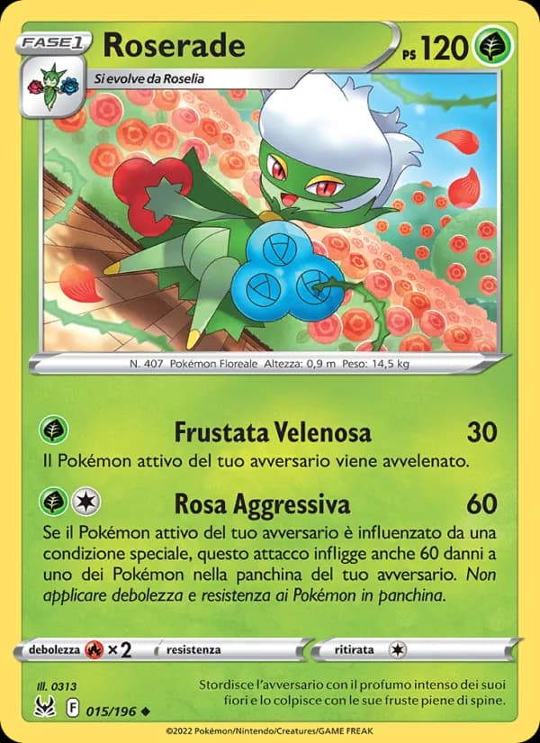 Roserade card in Italian