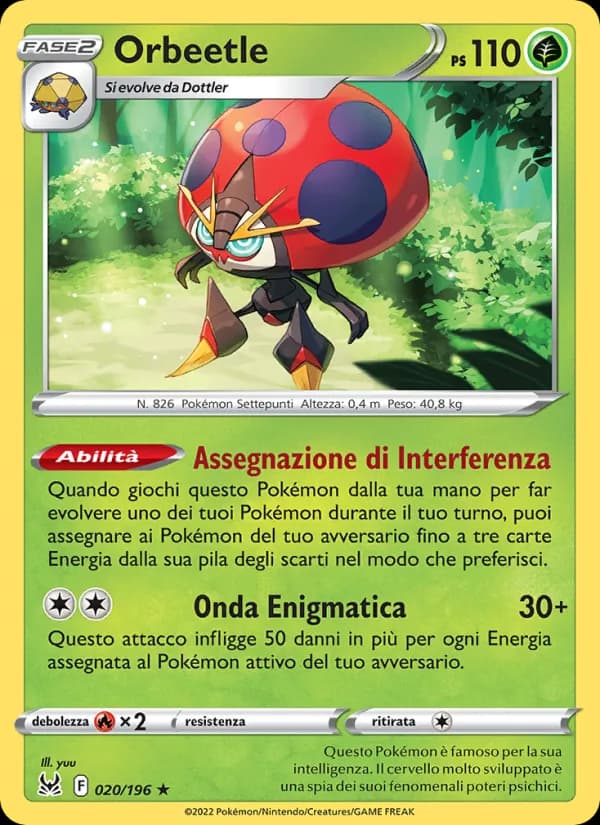 Orbeetle card in Italian