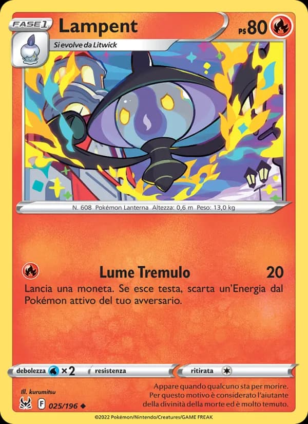Lampent card in Italian