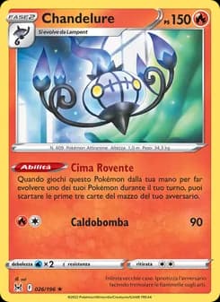 Chandelure card in Italian