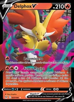 Delphox V card in Italian