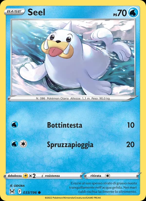 Seel card in Italian