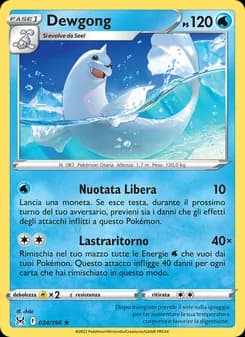 Dewgong card in Italian