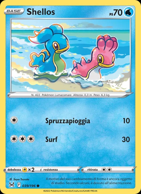 Shellos card in Italian