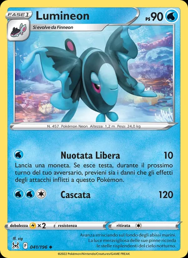 Lumineon card in Italian