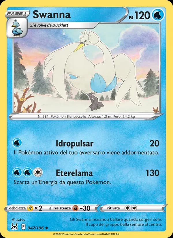 Swanna card in Italian