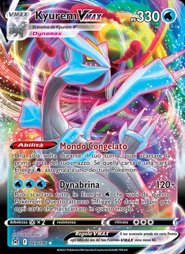 Kyurem VMAX card in Italian