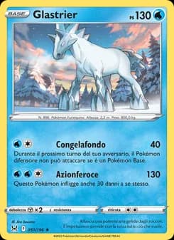 Glastrier card in Italian