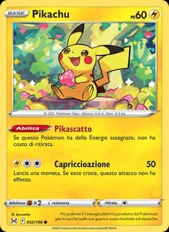 Pikachu card in Italian