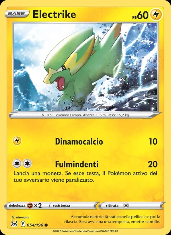 Electrike card in Italian
