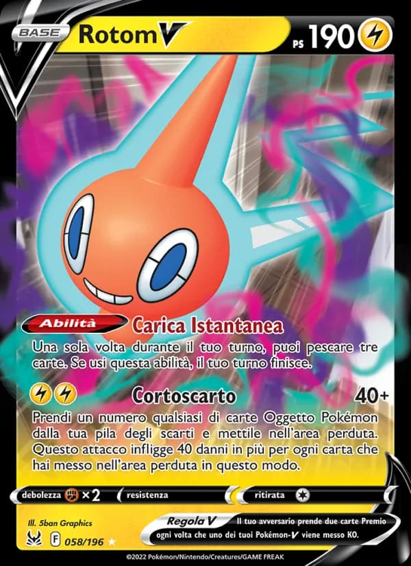 Rotom V card in Italian