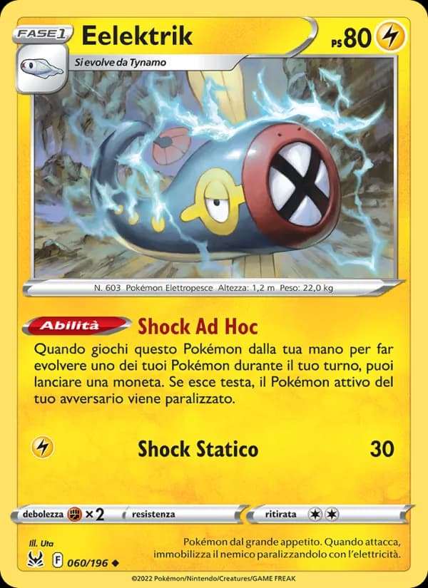 Eelektrik card in Italian