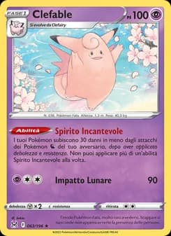 Clefable card in Italian