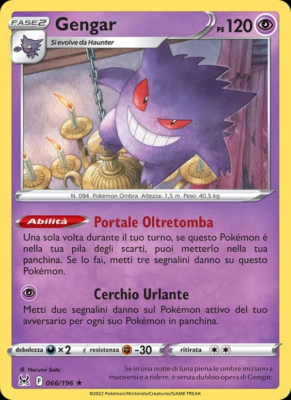 Gengar card in Italian