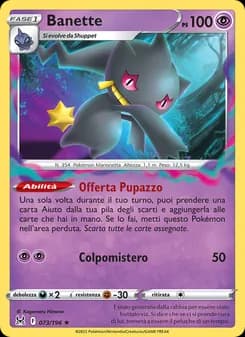 Banette card in Italian