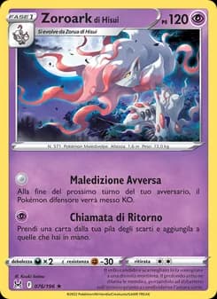 Zoroark di Hisui card in Italian