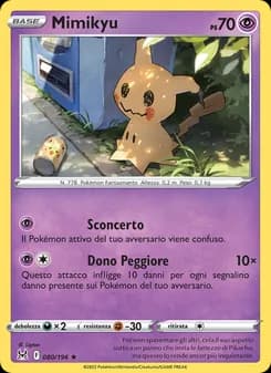 Mimikyu card in Italian