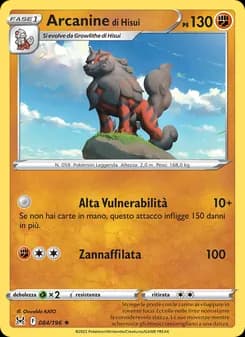 Arcanine di Hisui card in Italian