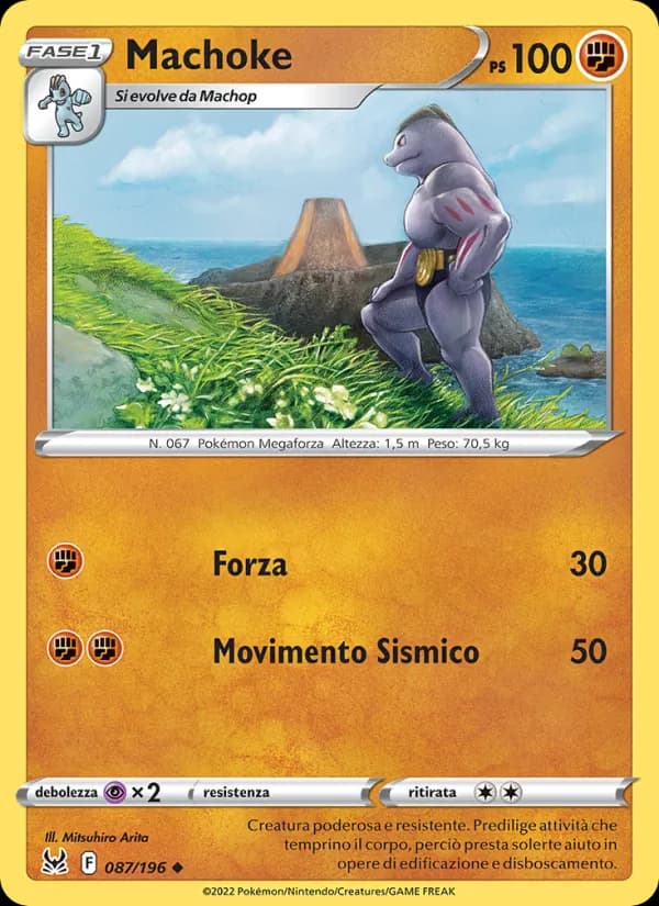 Machoke card in Italian