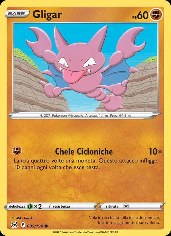 Gligar card in Italian
