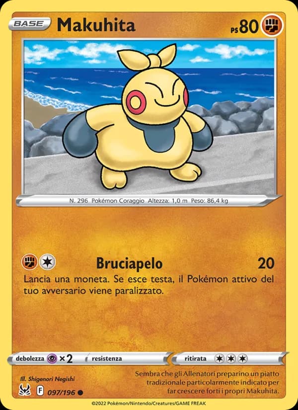 Makuhita card in Italian