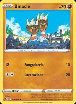 Binacle card in Italian