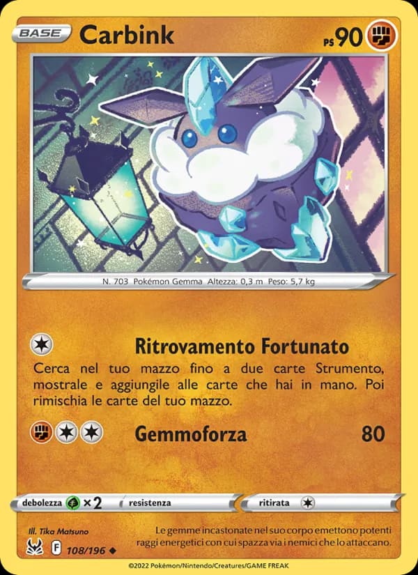 Carbink card in Italian