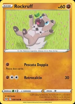Rockruff card in Italian